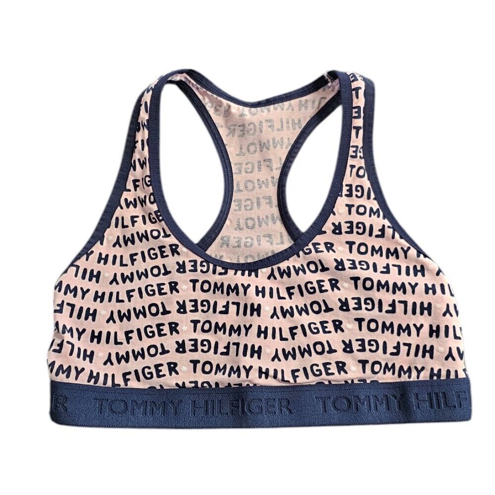 Tommy Hilfiger Womens Logo Print Cotton Bralette Size Medium